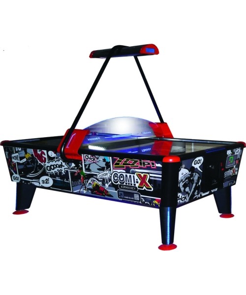 Table Hockey : "Airhockey Comix", juoda-mėlyna-raudona, skirtas komerciniam naudojimui, 199x107x81 cm, monetų tikrintuvas neį...