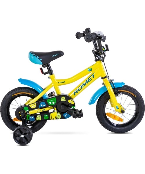 Children's and Junior Bikes Romet: Dviratis Romet Tom 12" 2024 yellow-blue