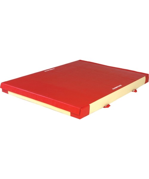 Mattresses & Tatami : SAFETY MAT FOR APPARATUS LANDING - DUAL DENSITY - PVC COVER - WITH ATTACHMENT STRIPS - 240 x 200 x 20 cm