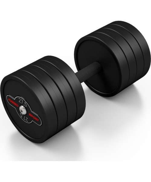 Rubber Dumbbells Marbo Sport: Gumuotas hantelis Marbo - 27,5 kg, juodas