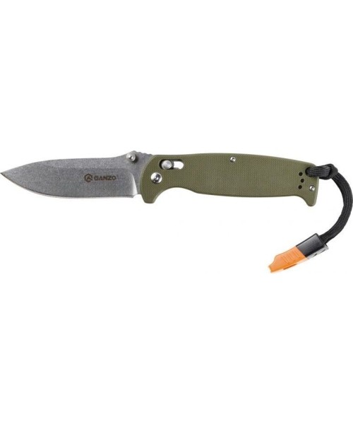 Hunting and Survival Knives Ganzo / Firebird: Ganzo G7412-GR-WS sulankstomas peilis su švilpuku