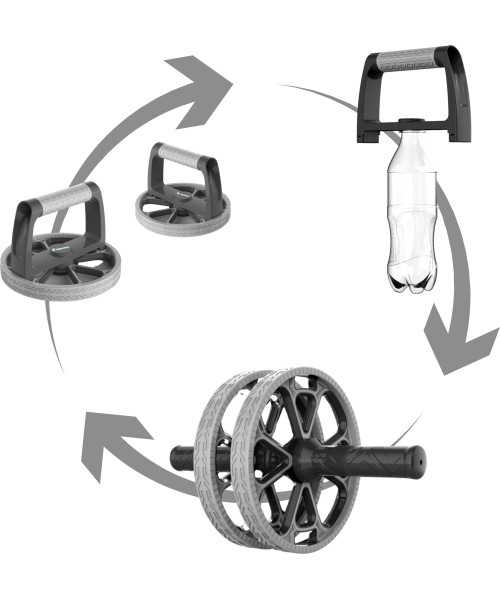 Harjutusrattad inSPORTline: "3-in-1" abdominalinis volelis "inSPORTline Pushabroll