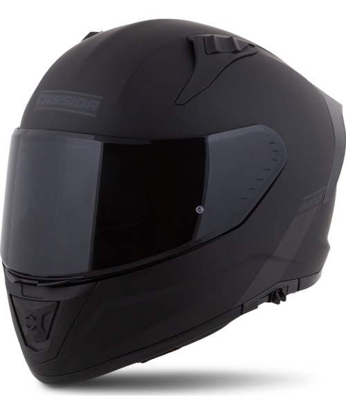 Täieliku näoga kiivrid Cassida: Motociklininko šalmas Cassida Aero Solid Matte Black/Gray