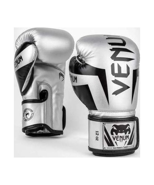 Boxing Gloves Venum: "Venum Elite" bokso pirštinės - sidabrinės/juodos