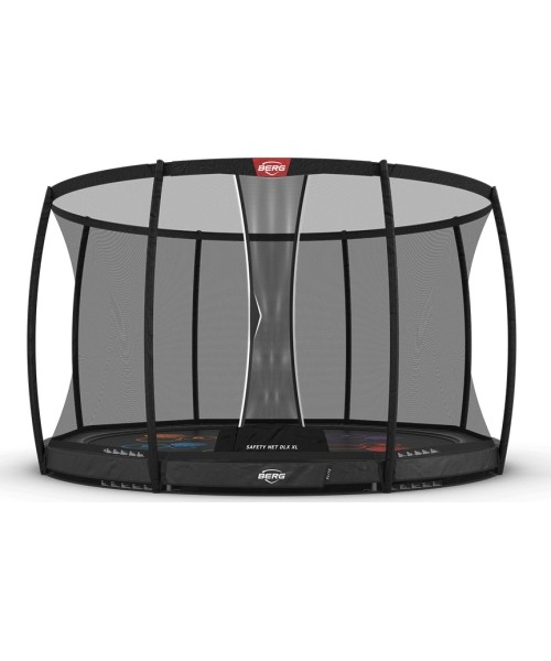 On-ground trampolines BERG: BERG Elite InGround 430 Grey Levels + Safety Net DLX XL