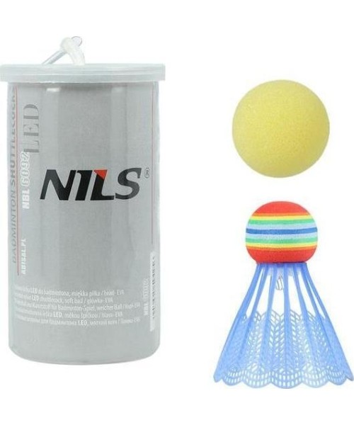 Sulgpallid Nils: Nailoninis badmintono plunksniukas Nils NBL6092, 1 vnt., su kamuoliuku