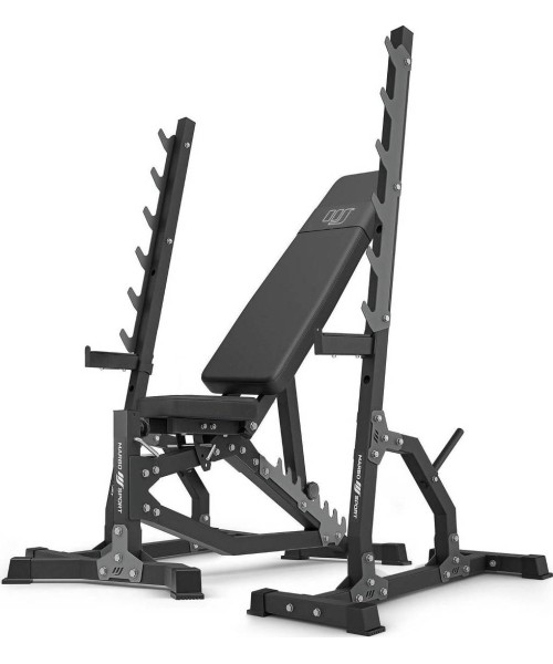 Barbell & Squat Stands Marbo Sport: Komplektas MS8_2.0 | Dvigubas reguliuojamas treniruočių suoliukas + daugiapakopiai stovai...