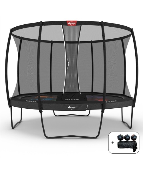 On-ground trampolines BERG: BERG Champion Regular 430 Grey Levels + Safety Net DLX XL