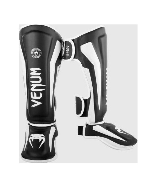 Leg Protection Venum: Venum Elite Standup Shinguards - Black/White