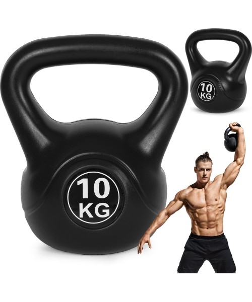 Aeroobika hantlid ModernHOME: Kettlebell kettle 10kg pratybų hantelis kamuolys fitneso svoris ModernHome