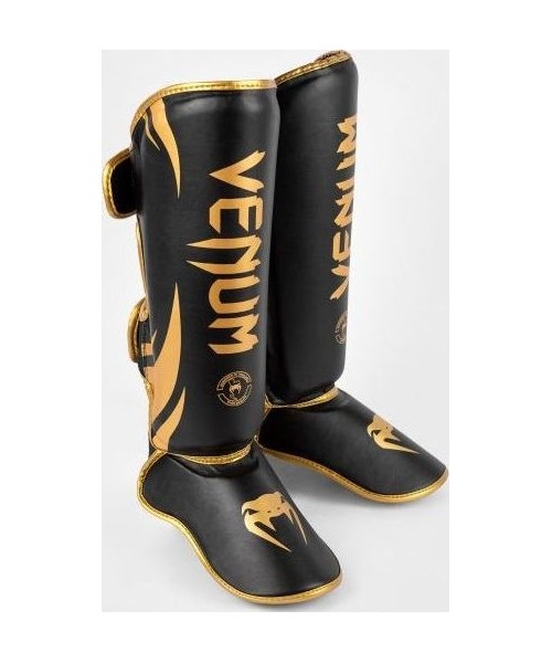 Leg Protection Venum: "Venum Challenger" blauzdų apsaugos - juodos/auksinės