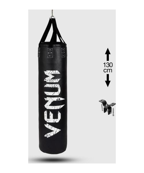 Poksikotid Venum: Venum Challenger Raske kott + katuse konks - must/valge - täidetud - 130cm