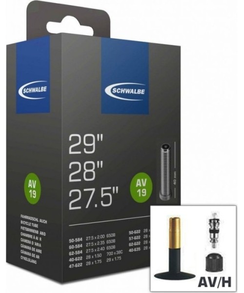 Kindad ja kiivrid : Schwalbe AV19, 27.5x2.00 / 29x2.40 (50/60-584 40/62-622/635), AV 40mm, karbis