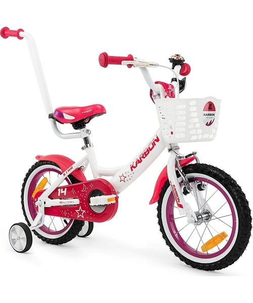 Children's and Junior Bikes : Dviratis Karbon Star ALU 14 white