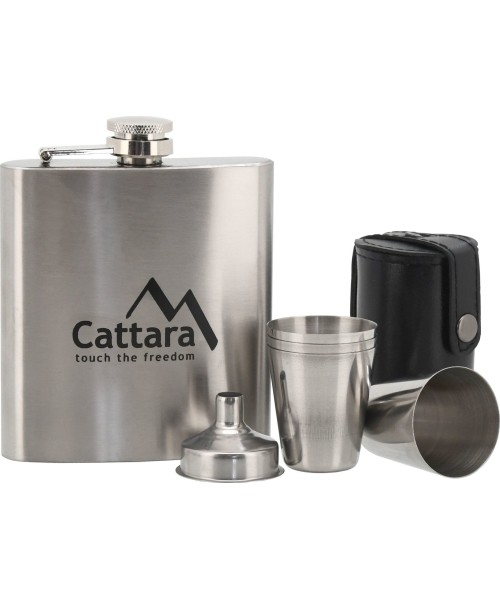 Matkapudelid ja tassid Cattara: Gertuvė su 4 stikliukais Cattara 175 ml