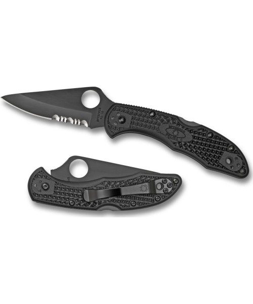 Hunting and Survival Knives Spyderco, Inc.: Sulankstomas peilis Spyderco C11PSBBK Delica 4, juodas
