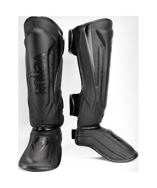 Leg Protection Venum: Shin Guards Elite Evo Venum - Black/Black