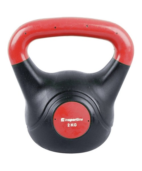 Neoprene Kettlebells inSPORTline: Vinilinė gira cementiniu užpildu Vin-Bell Dark 2kg