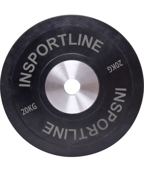 Treeningkettad inSPORTline: Olimpinis svoris tinkamas mėtymui 50mm inSPORTline BumperPlate 20kg