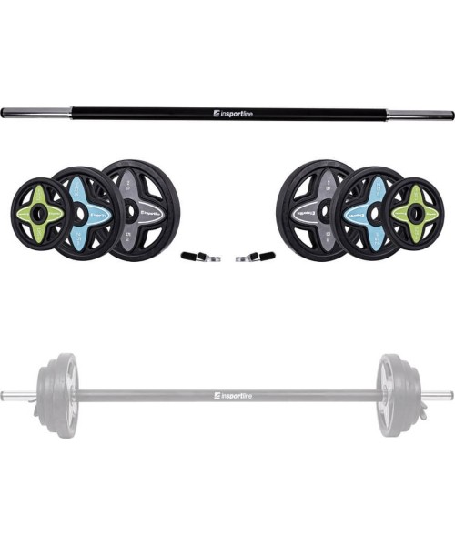 Kangide komplektid inSPORTline: Body Pump grifo ir svorių rinkinys inSPORTline PumpStar 2-20kg