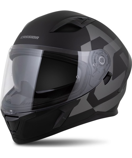 Täieliku näoga kiivrid Cassida: Motociklininko šalmas Cassida Orbit Grind Matte Black/Gray