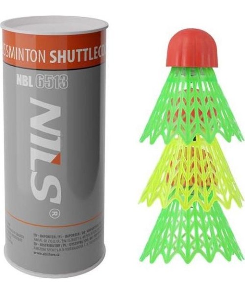 Sulgpallid Nils: Greitojo badmintono plunksniukai Nils NBL6513, nailonas, 3 vnt.