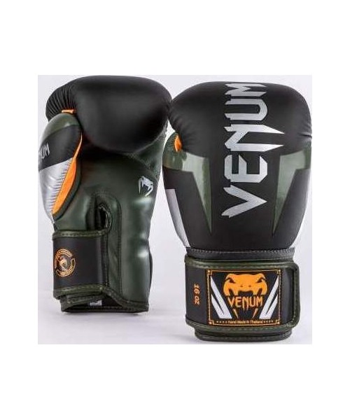 Boxing Gloves Venum: "Venum Elite" bokso pirštinės - juodos/ sidabrinės/aki