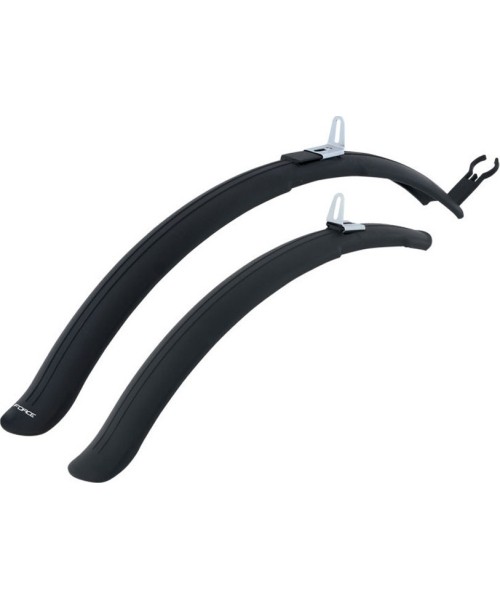 Kindad ja kiivrid : Jalgratta porikaitsmete komplekt Force, 24-26", pikk, sportlik, laius 57mm, must