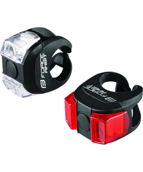 Gloves & Helmets & Accessories : Cycling Lights Set Force Ambit, With Battery