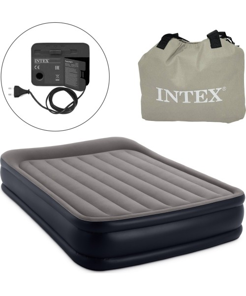 Täispuhutavad matkamatid Intex: Pripučiamas čiužinys 203x152cm su pompa Intex 64136ND