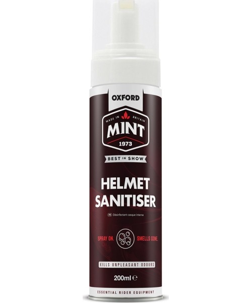 Kiivri hooldus Mint: Helmet Sanitizer Foam Spray Mint 200ml