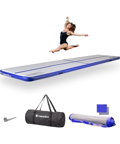 Täispuhutavad matid inSPORTline: Täispuhutav treeningmatt inSPORTline Airstunt 500 x 100 x 10 cm valge