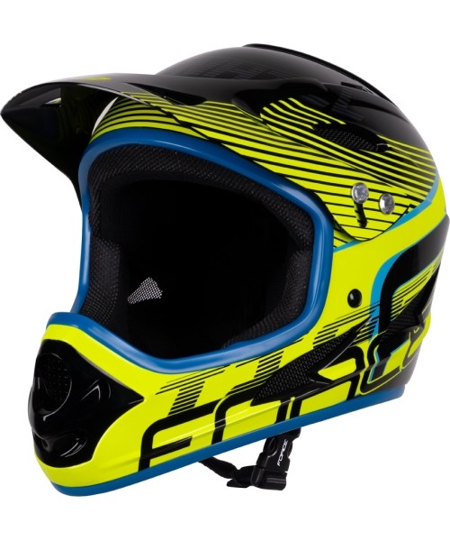 Kindad ja kiivrid : Šalmas FORCE TIGER, L-XL, 59-61cm (juoda/fluorescencinė)