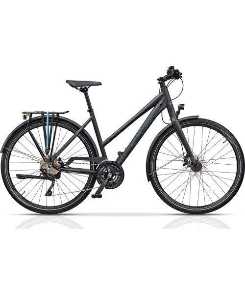 City Bikes : CROSS QUEST Trek Lady 28" 30G dydis 18" (45cm) (juoda matinė)