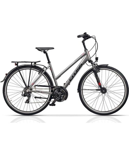 Linnarattad : Dviratis Cross Amber Area Trek, 28", dydis 19" (48cm), pilkas/juodas