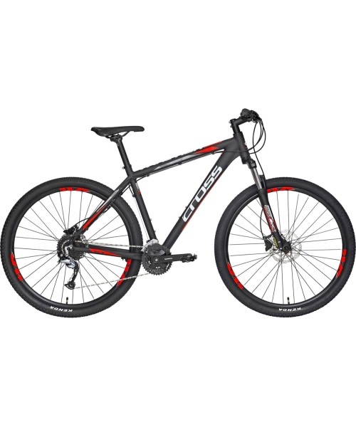 Linnarattad : CROSS GRX 8 SL3 29" dydis 18" (46cm) (juoda/raudona)