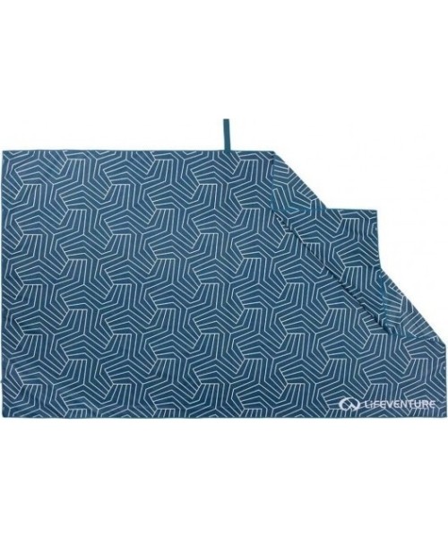 Towels Lifeventure: Kelioninis rankšluostis Lifeventure Soft Fibre Recycled Geometric Navy